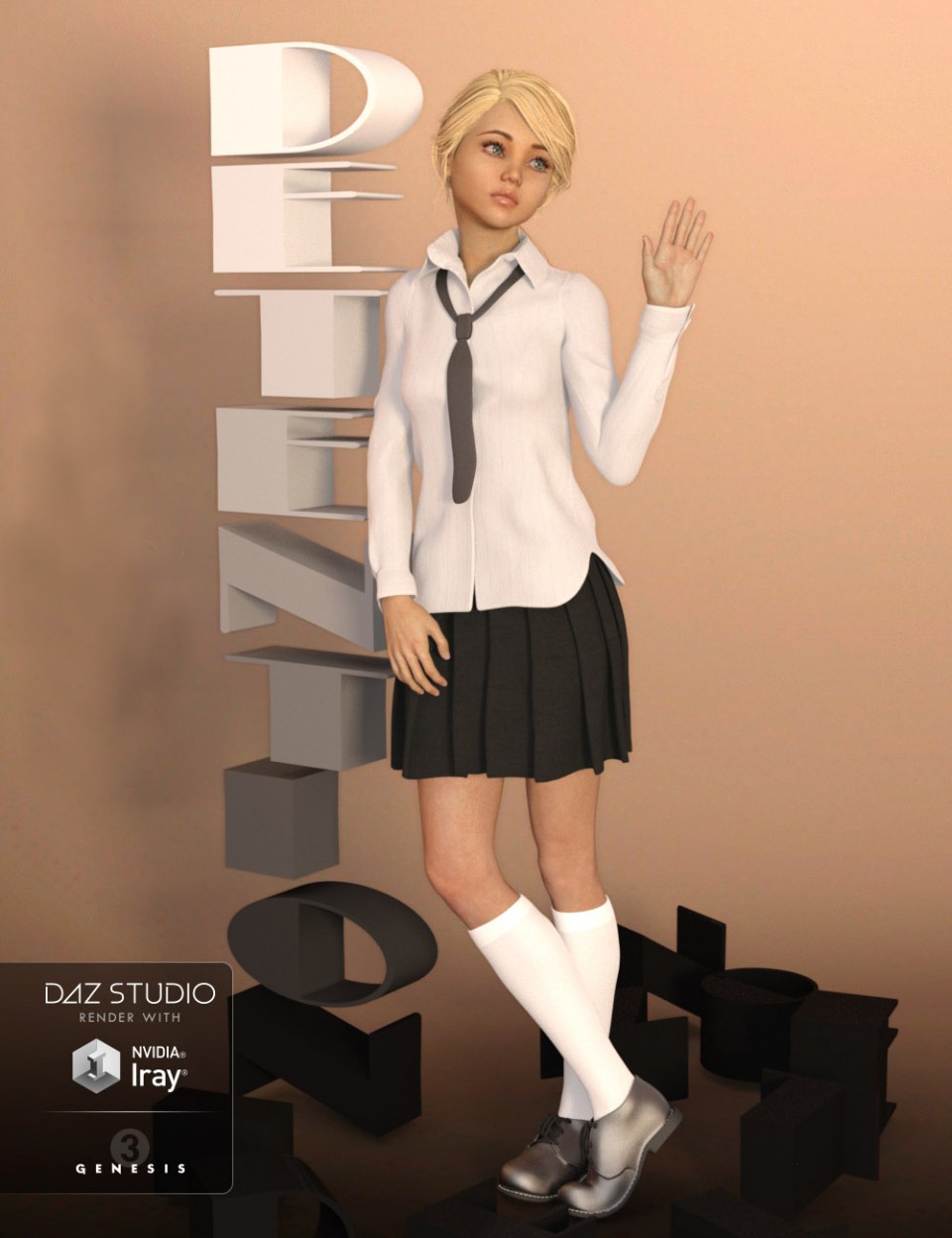 Detention Outfit for Genesis 3 Female(s)_DAZ3D下载站