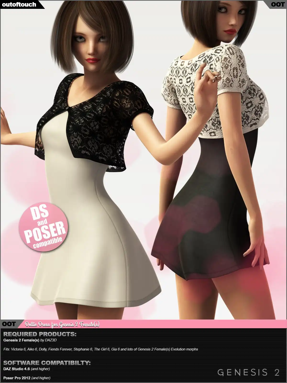 Dottie Dress for Genesis 2 Female(s)_DAZ3DDL