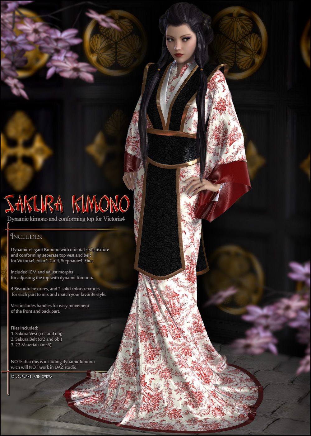 Dynamic Sakura Kimono V4_DAZ3D下载站