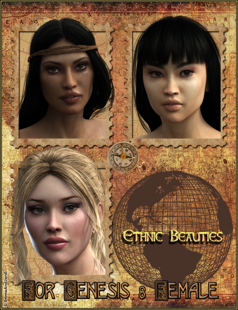 EJ Ethnic Beauties for Genesis 8 Female(s)_DAZ3DDL
