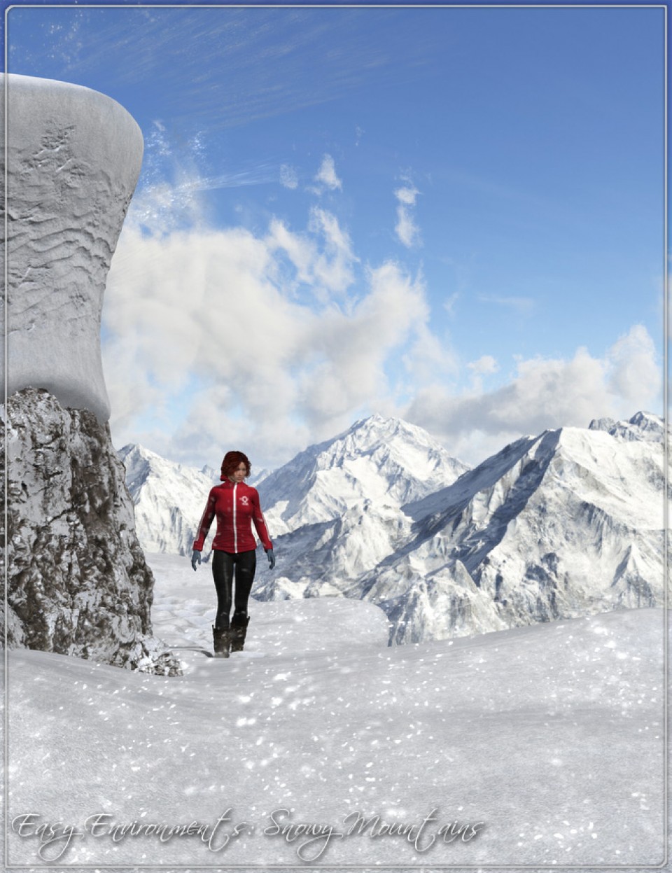 Easy Environments: Snowy Mountains_DAZ3D下载站