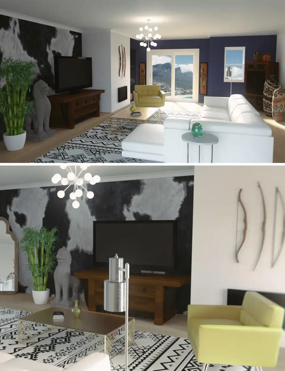 Eclectic Living Room_DAZ3DDL