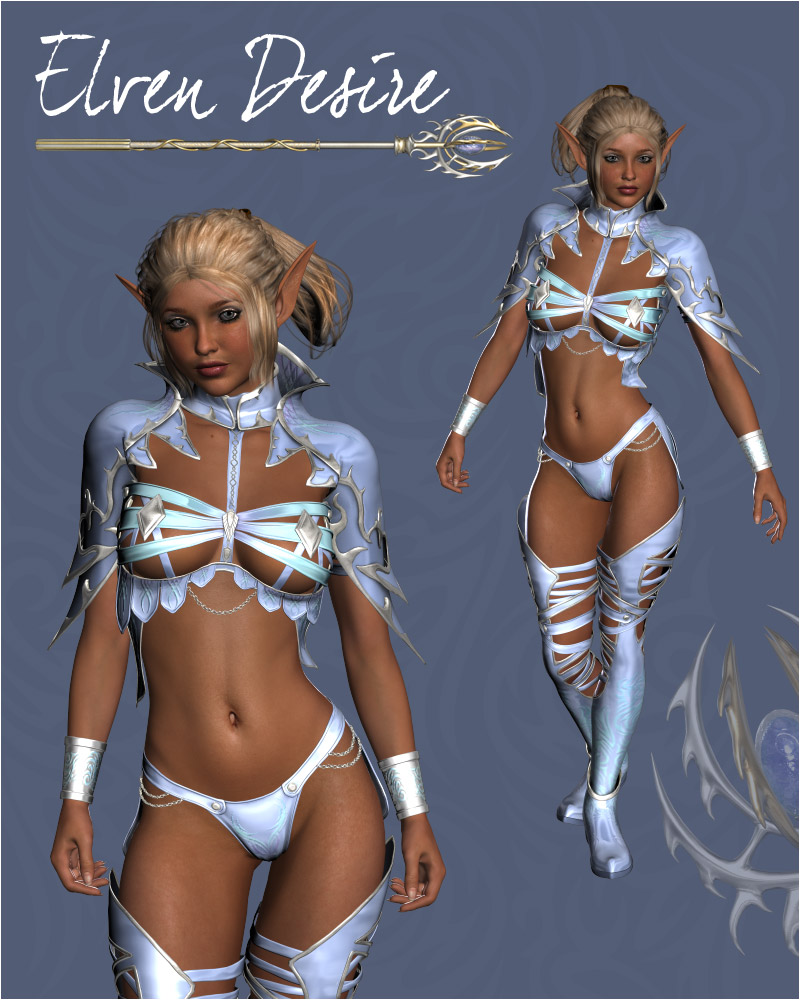 Elven Desire Outfit V4, A4, G4_DAZ3D下载站