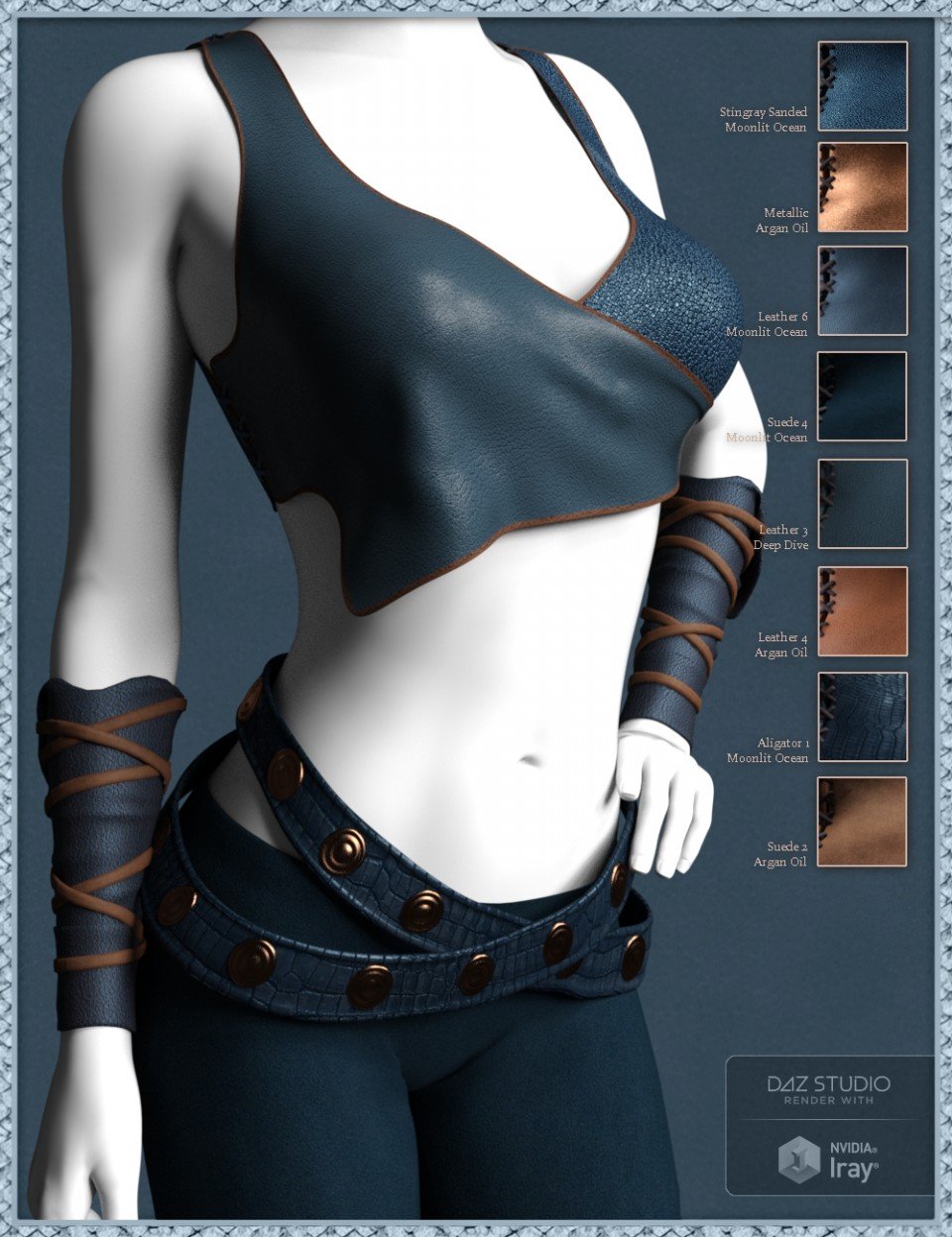 Exotic Leather Shader Presets 1 for Iray_DAZ3DDL