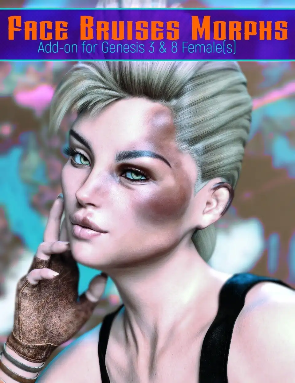 Face Bruises Morphs for Genesis 3 & 8 Female(s)_DAZ3D下载站