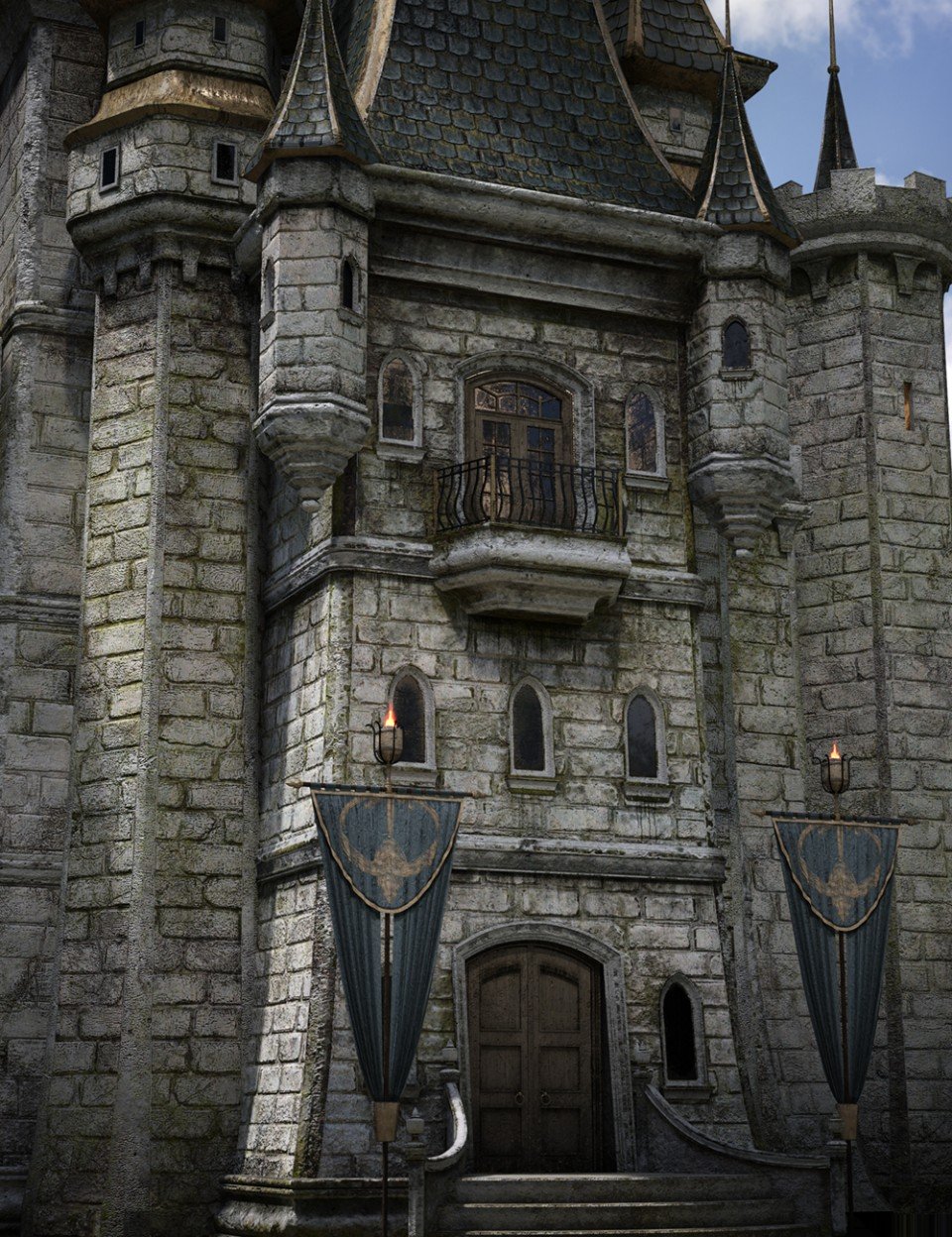 Fantasy Castle Keep 2 for Iray_DAZ3D下载站