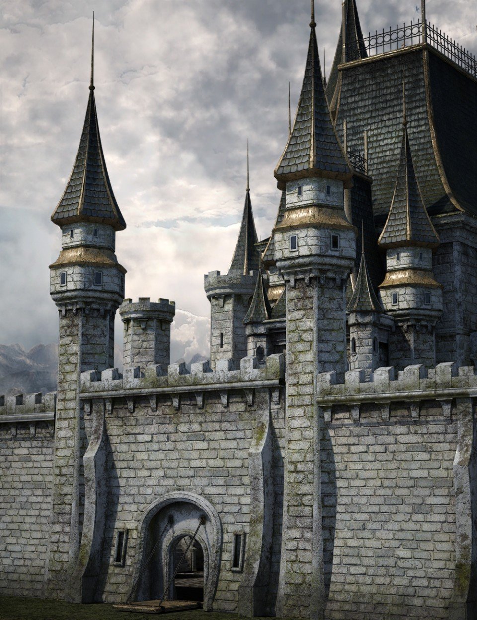 Fantasy Castle Surround 2 Iray_DAZ3D下载站