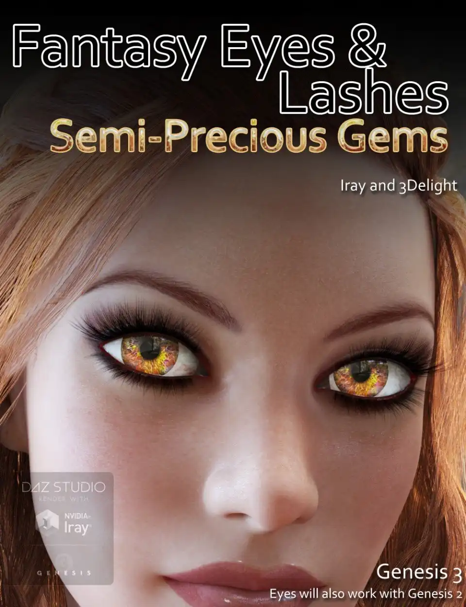Fantasy Eyes – Semi Precious Gems and Lashes_DAZ3D下载站
