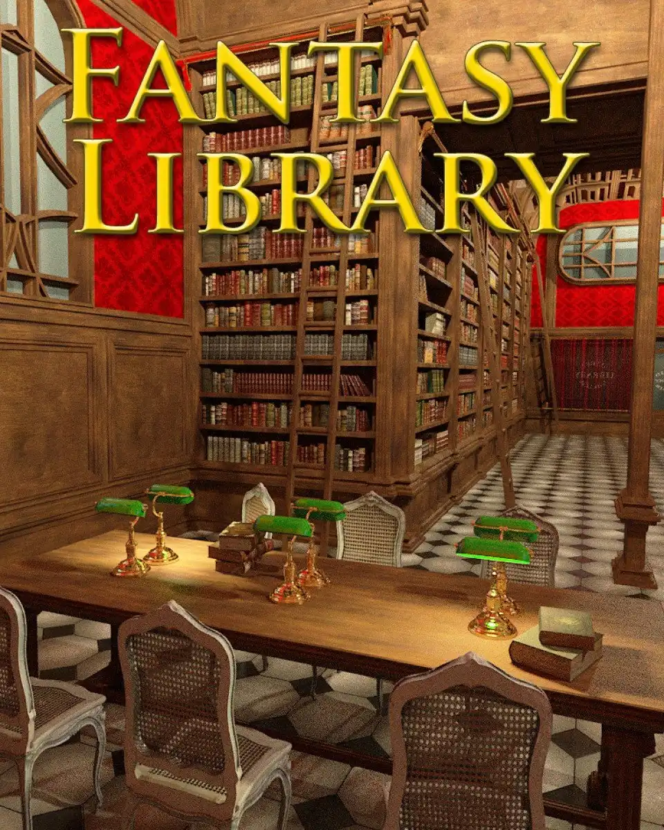 Fantasy Library_DAZ3D下载站