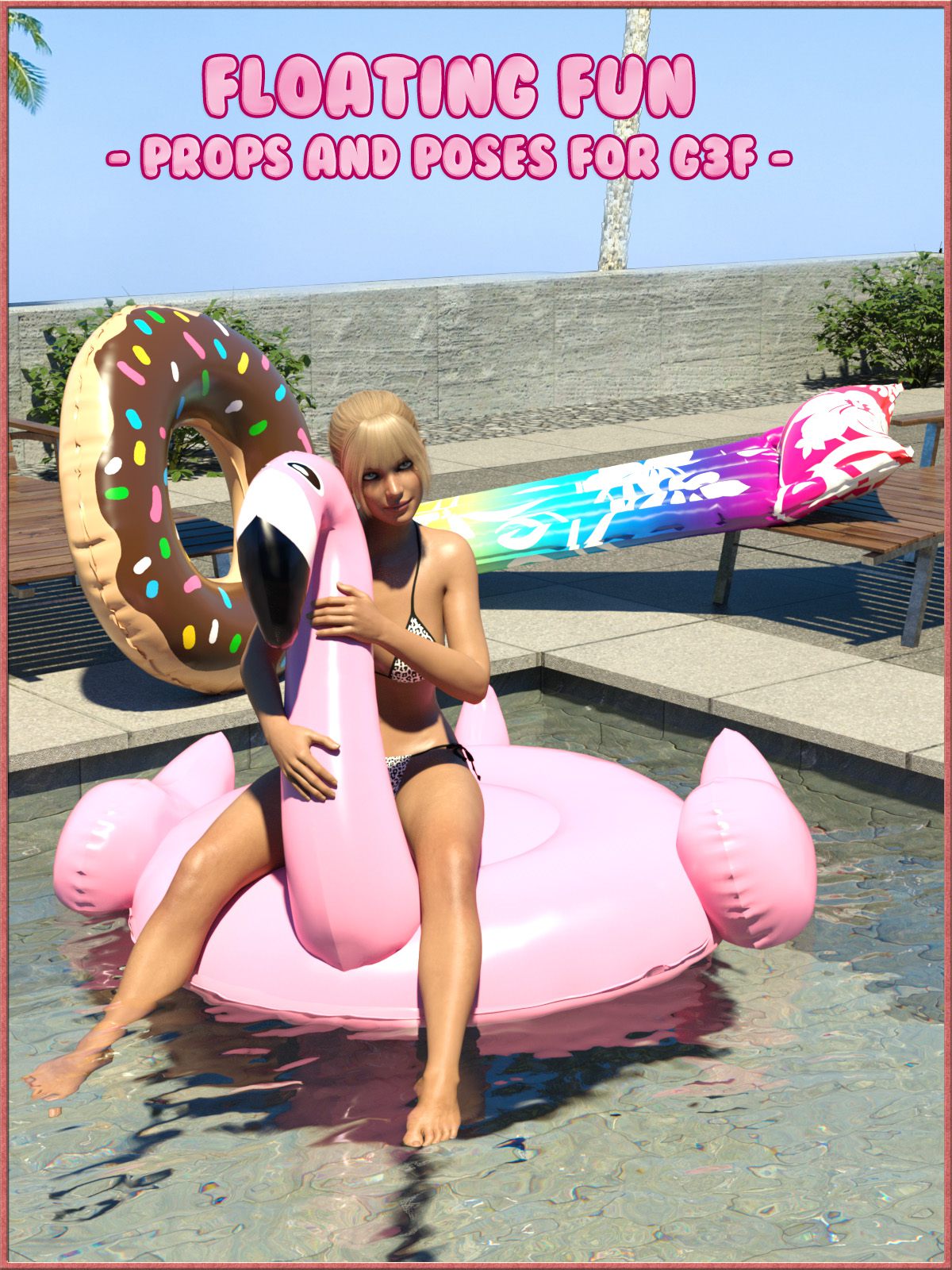 Floating Fun Props and Poses G3F_DAZ3DDL