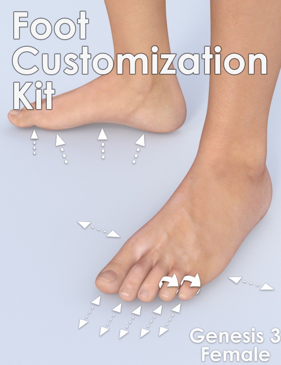 Foot Customization Kit for Genesis 3 Female_DAZ3DDL