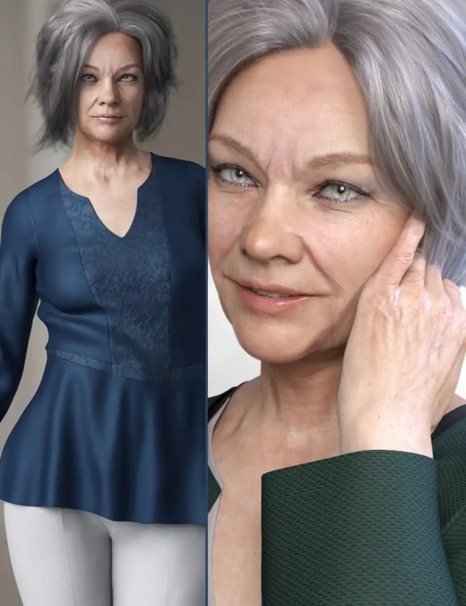 Frida Character, Clothing and Hair Bundle_DAZ3D下载站