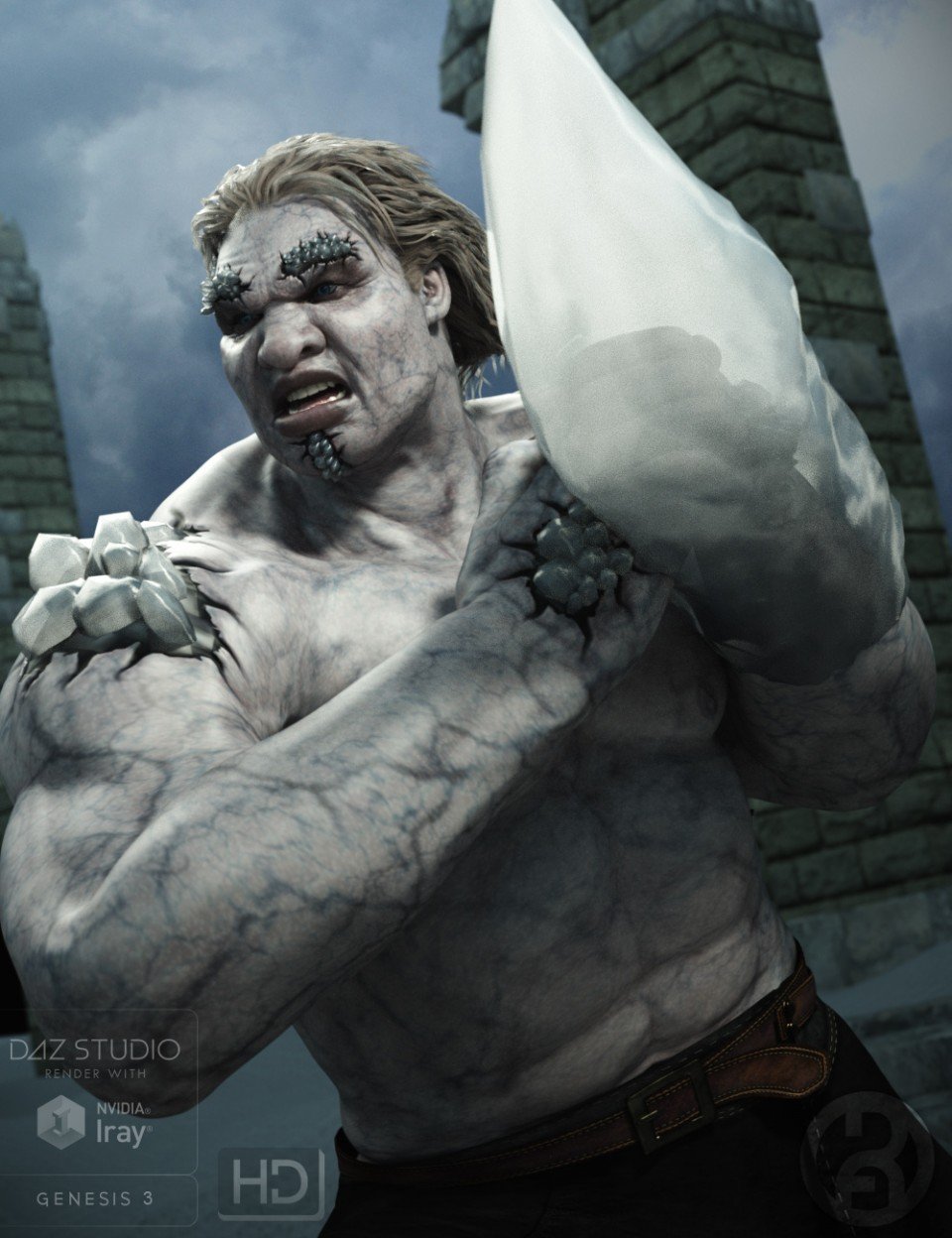 Frost Giant for Genesis 3 Male_DAZ3D下载站