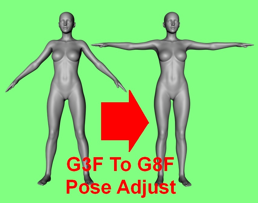 G3 G8 Pose Adjust Scripts – Legs, Arms and Full_DAZ3DDL