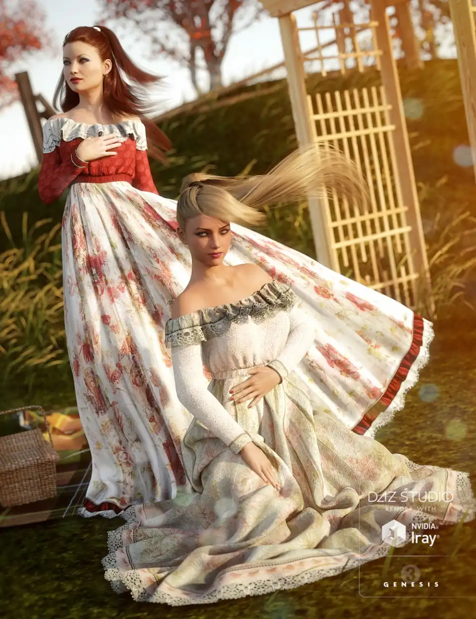 Garden Party for Belle Dress_DAZ3DDL