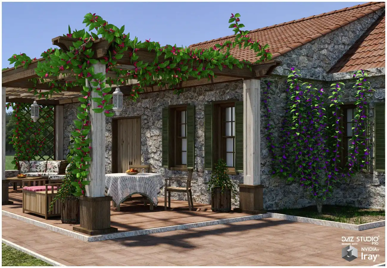 Garden Patio for Poser and DAZ Studio_DAZ3DDL