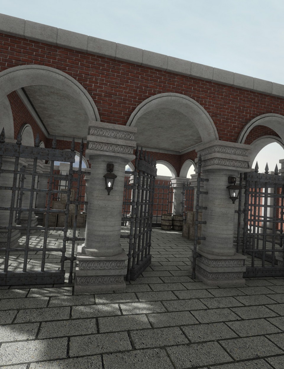 Gated Courtyard_DAZ3D下载站