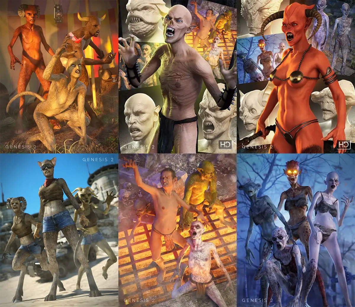 Genesis 2 Creature Creator – Custom Bundle_DAZ3DDL