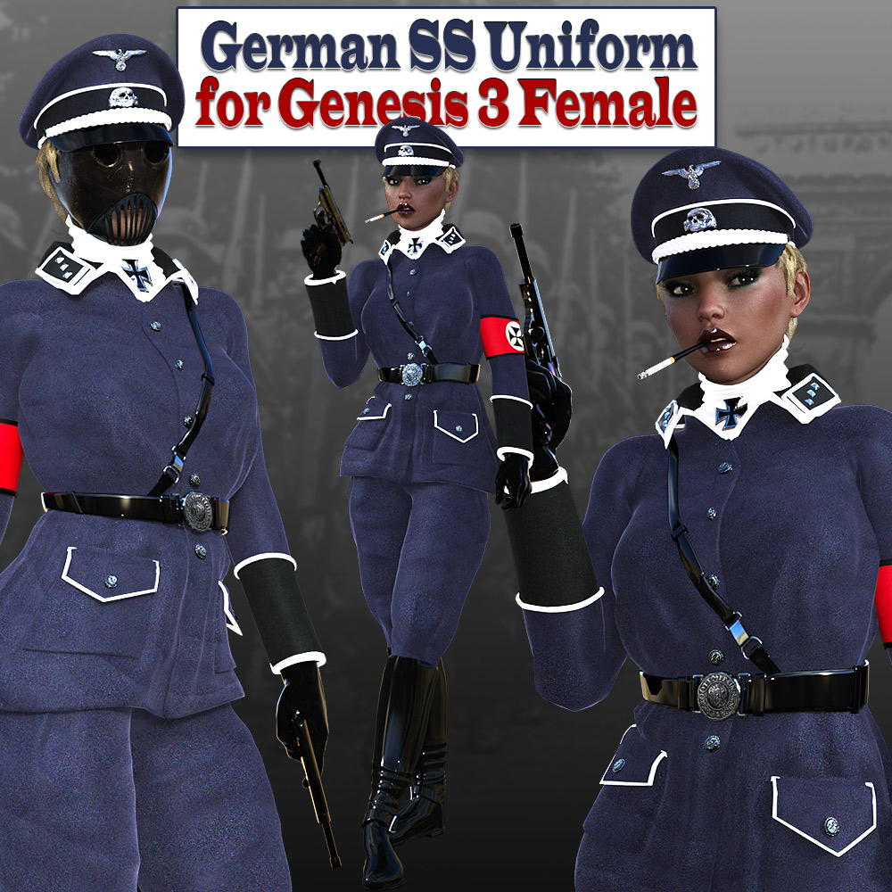 German SS Uniform for G3 Females_DAZ3DDL