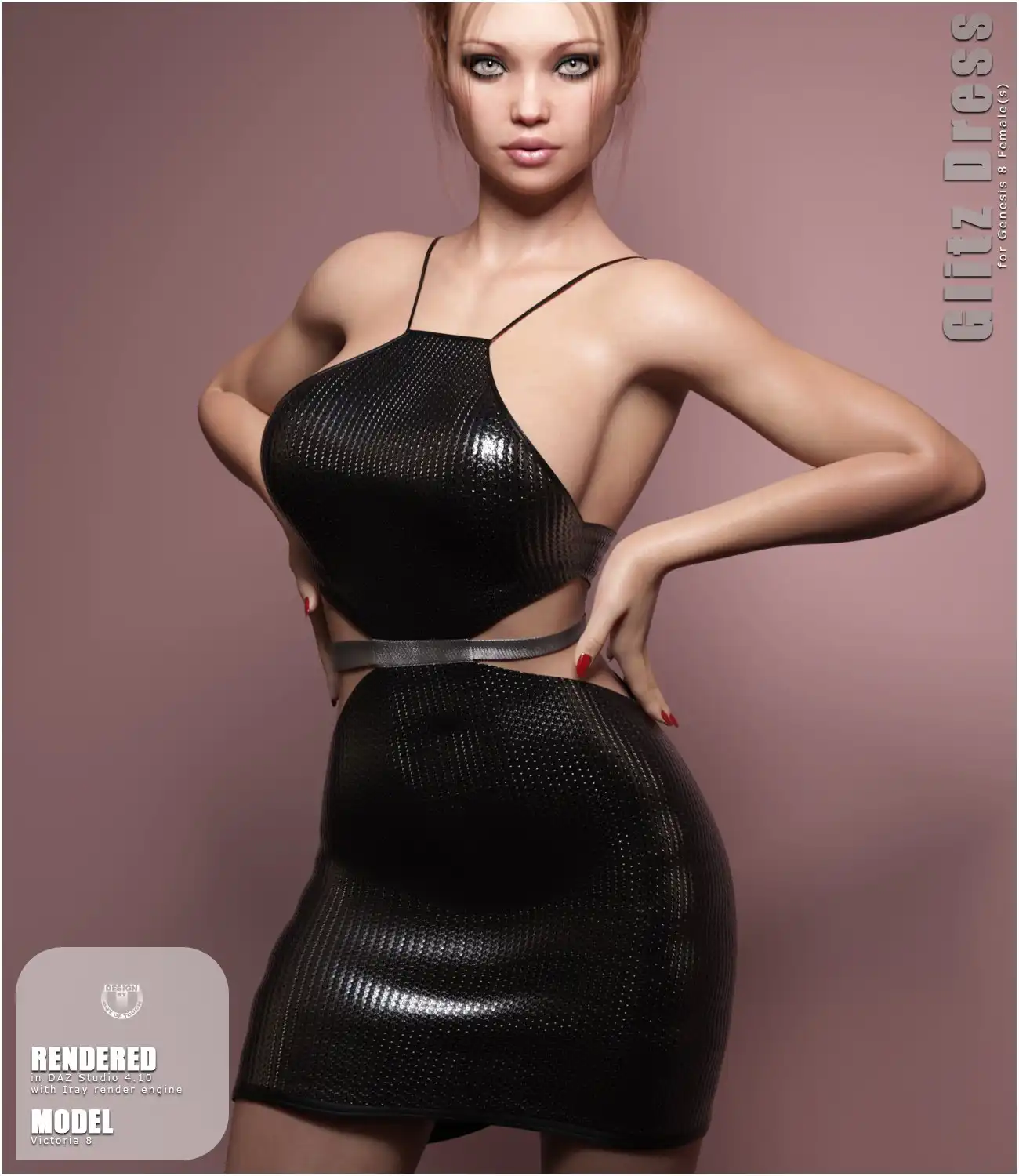 Glitz Dress for Genesis 8 Female(s)_DAZ3D下载站