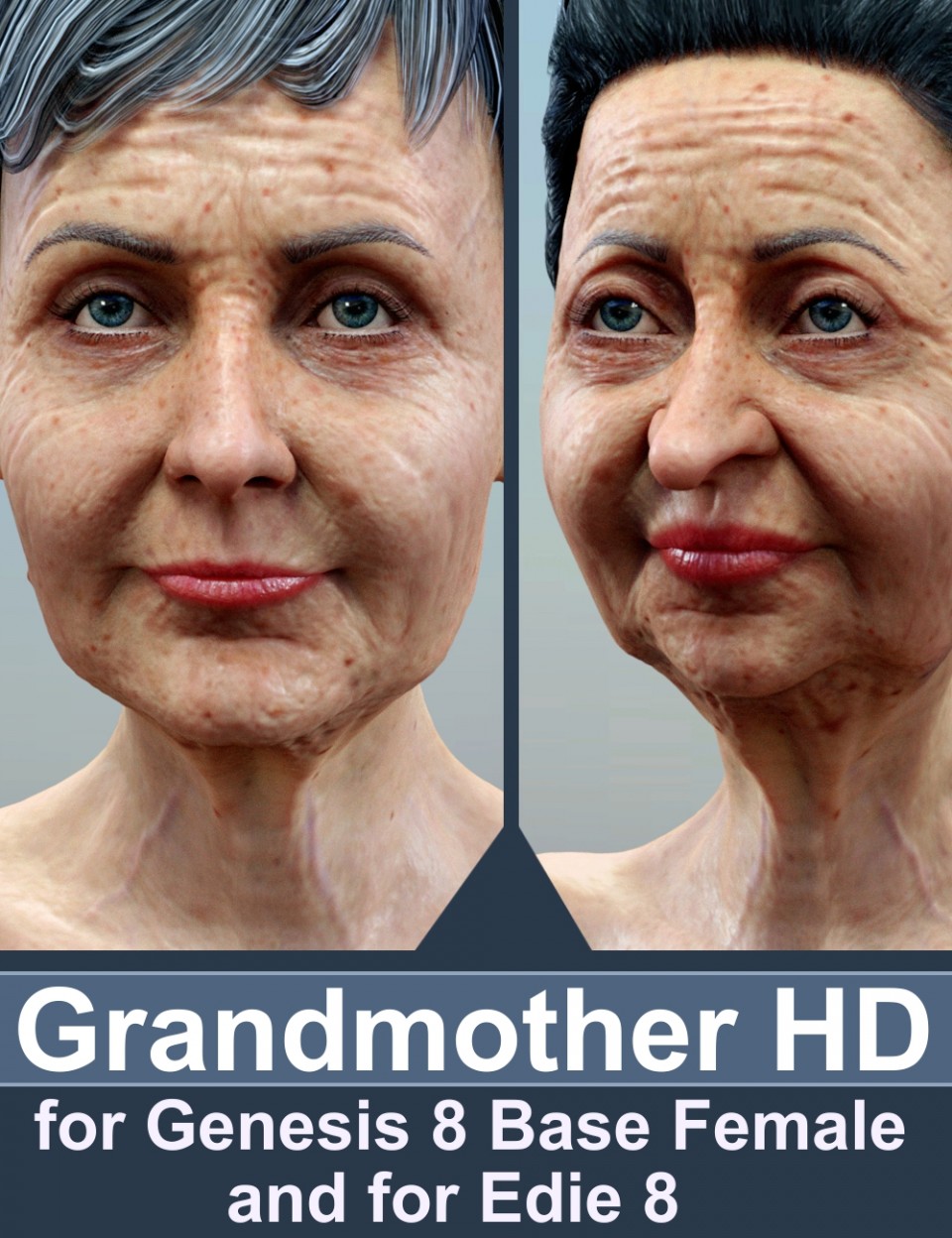 Grandmother HD for Genesis 8 Female and Edie 8_DAZ3DDL