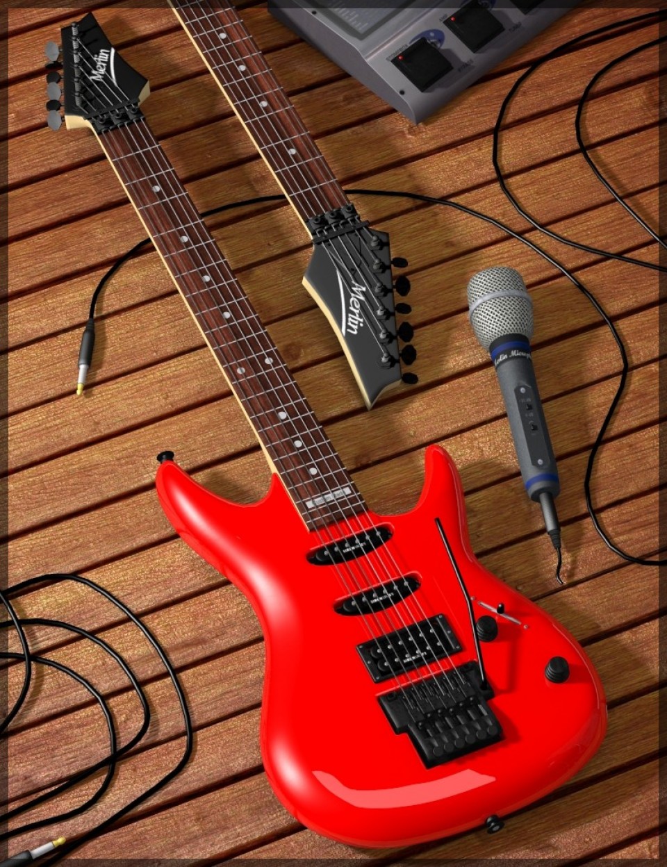 Guitar and Props_DAZ3DDL