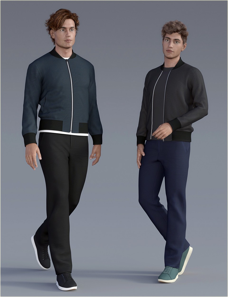 H&C dForce Basic Jacket Outfit for Genesis 8 Male(s)_DAZ3D下载站
