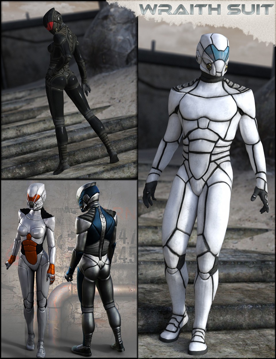 HFS Wraith Suit Bundle_DAZ3D下载站