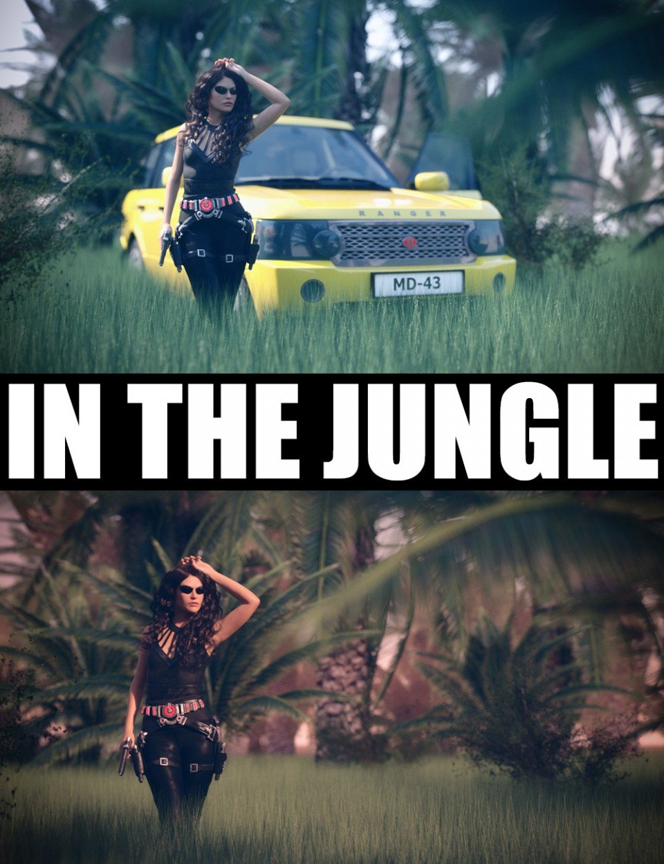 In The Jungle Scene Billboards_DAZ3D下载站