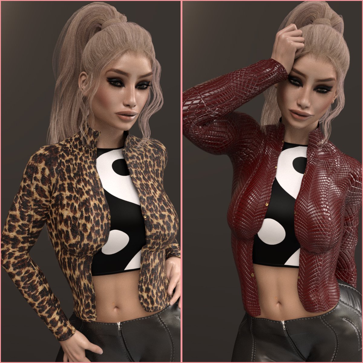 InStyle – X-Fashion ChickJacket for Genesis 3 Female(s)_DAZ3D下载站
