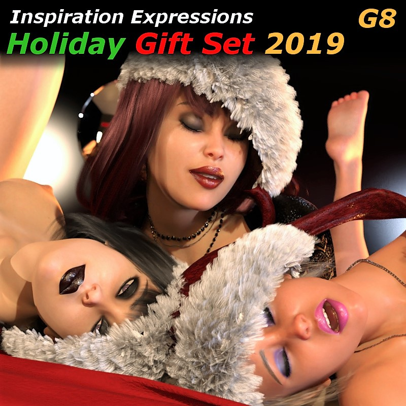 Inspiration Expressions FREE 2019 Holiday Bonus! G8_DAZ3D下载站