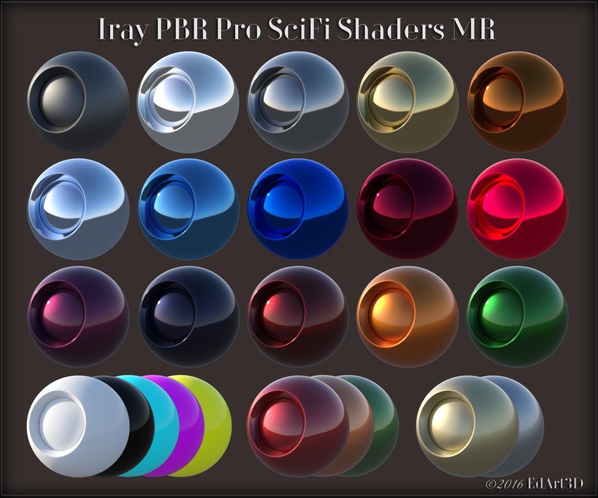 Iray PBR Pro SciFi Shaders MR_DAZ3D下载站