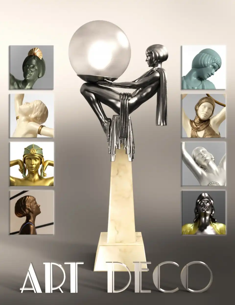 Jepe’s Art Deco Statuettes II for Victoria 8_DAZ3D下载站
