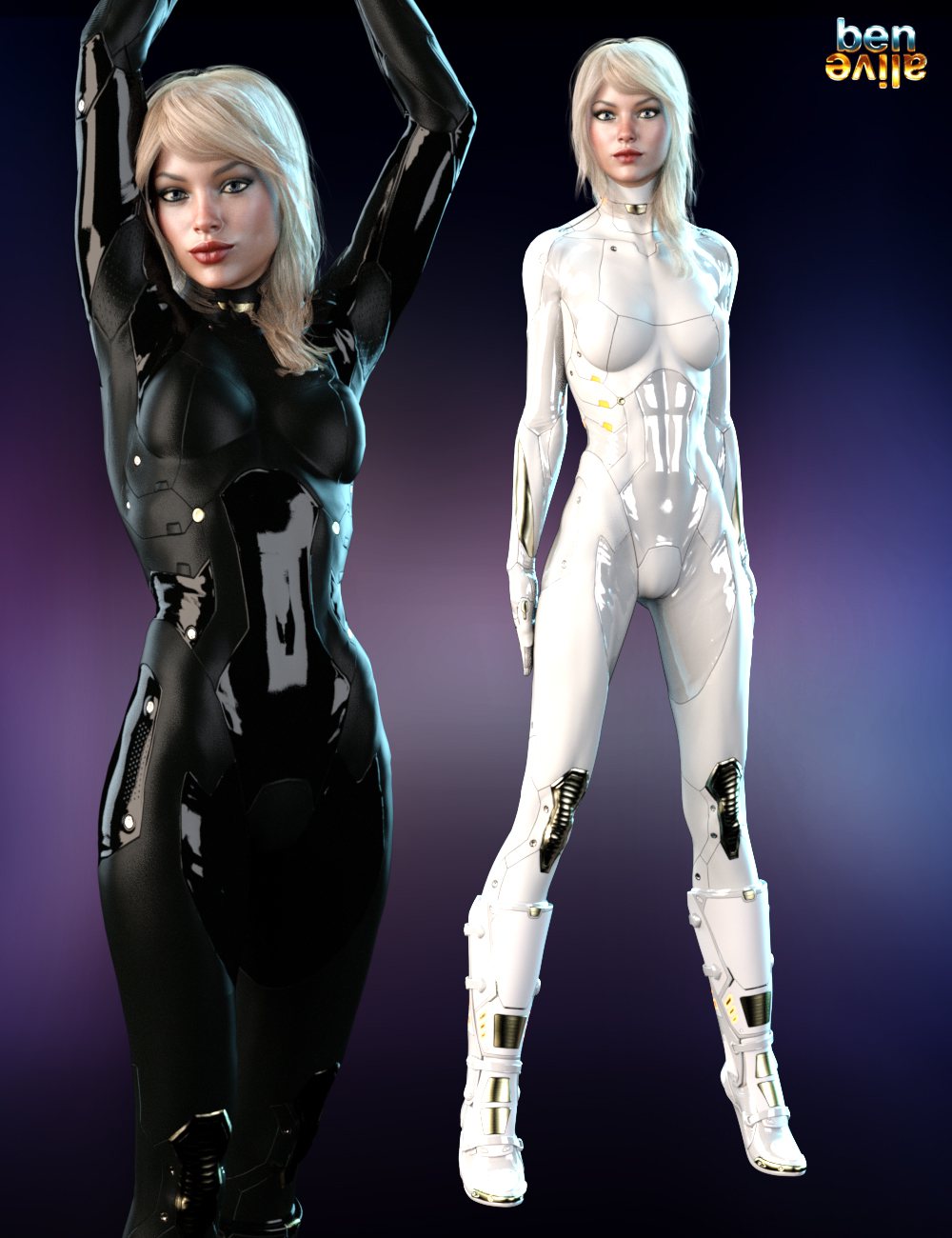 Jupiter Armor Iray Materials for SF BodySuit and SF Boots_DAZ3D下载站