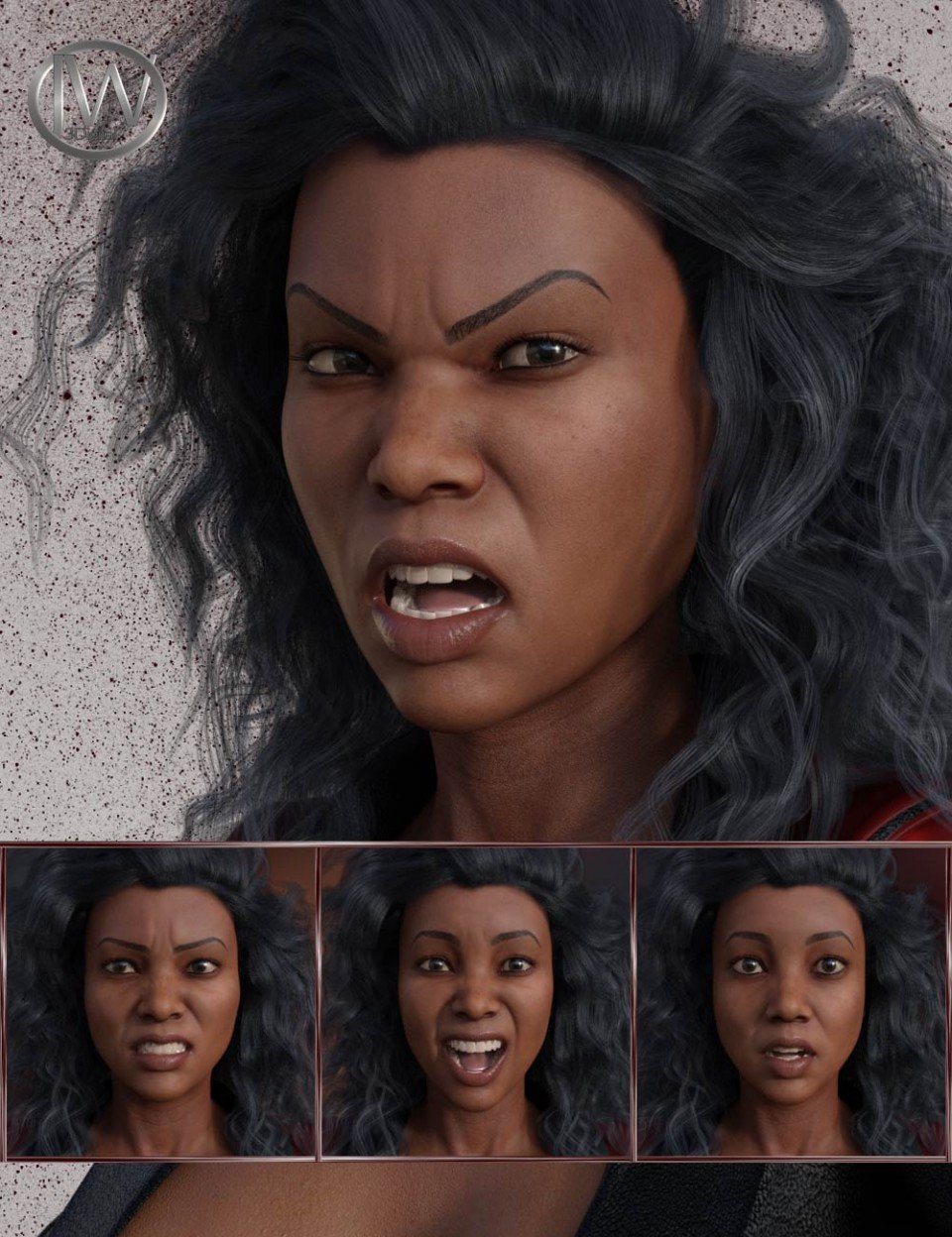 Just Attitude – Expressions for Genesis 8 Female and Latonya 8_DAZ3DDL