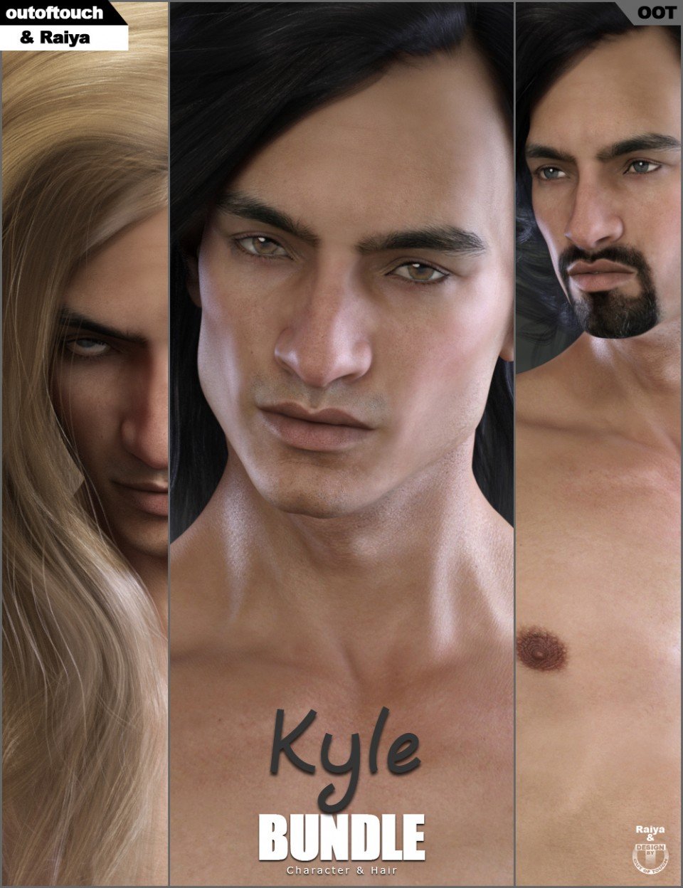 Kyle Character and Hair Bundle + Kyle Hair XPansion_DAZ3DDL
