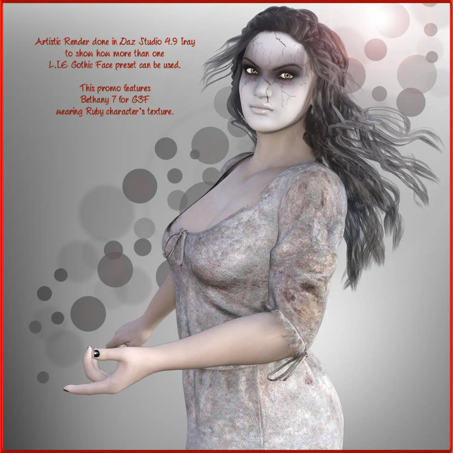 L.I.E. Gothic Faces For Genesis 3 Female_DAZ3D下载站