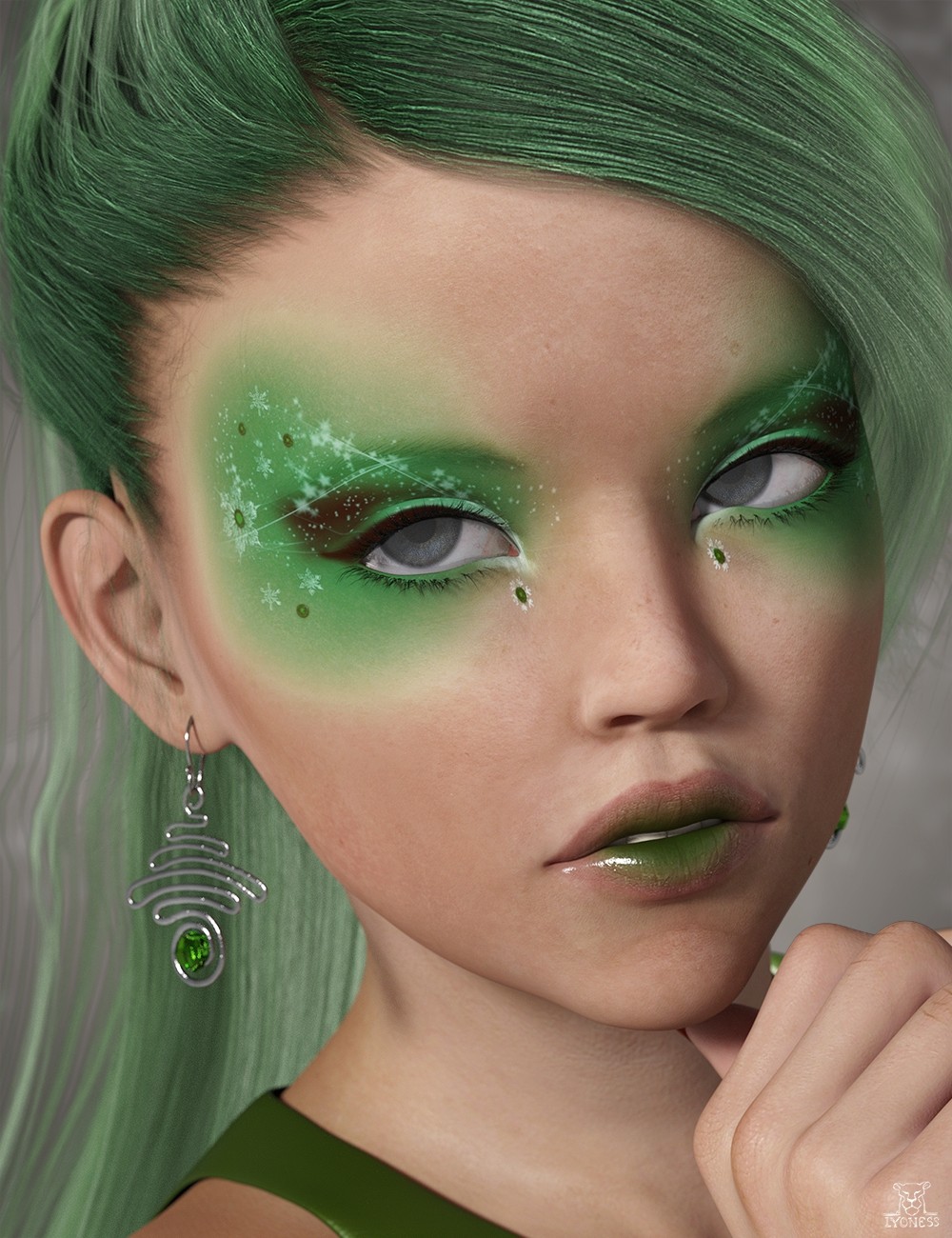 LC Frosty Flirtations LIE Makeup for Genesis 3 Female_DAZ3D下载站