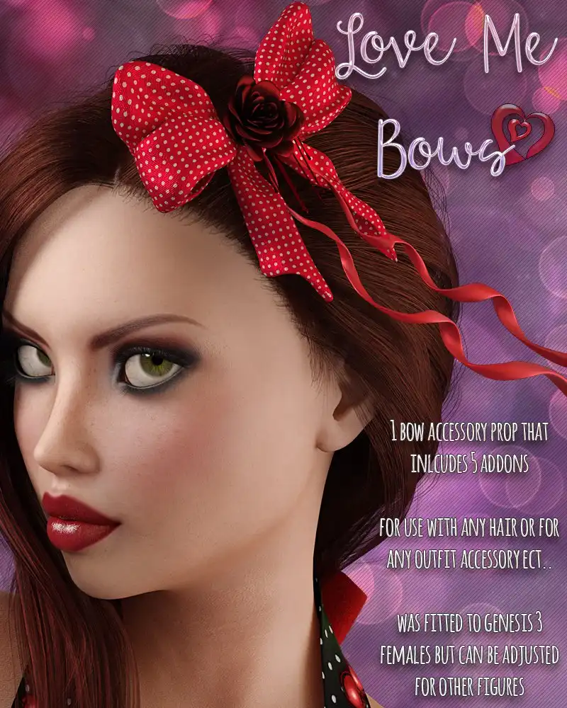 Love me Bows G3F_DAZ3D下载站
