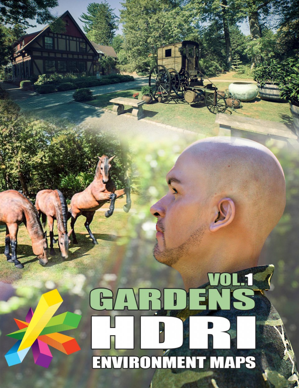 MEC4D HDRI Gardens Vol.1 – Megapack_DAZ3D下载站