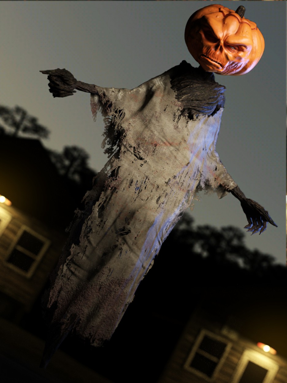 Mean Mr Pumpkin Head for Genesis 8 Male_DAZ3D下载站