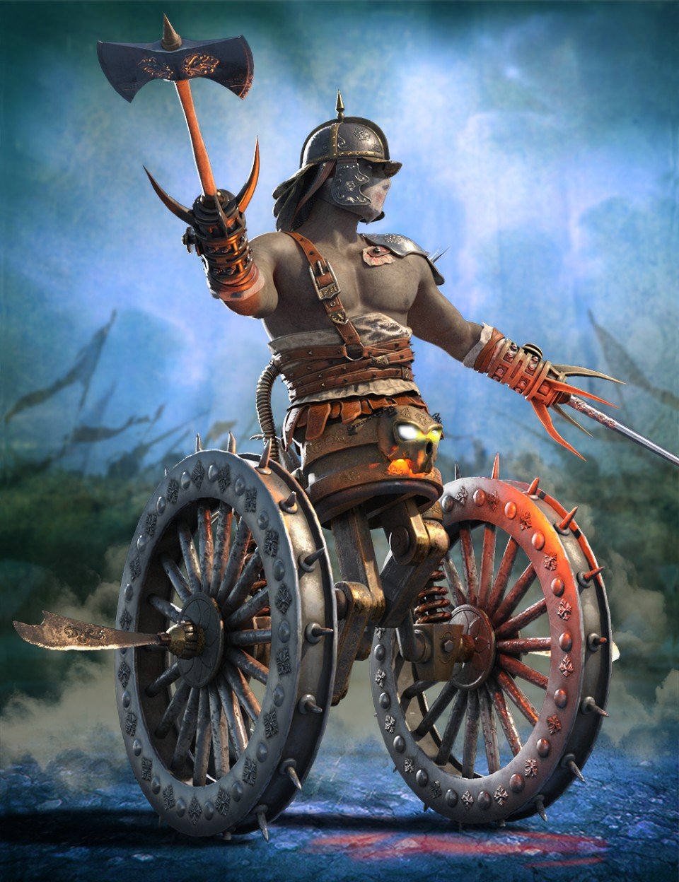 Medieval Cyborg Chariot for Genesis 8 Male_DAZ3D下载站