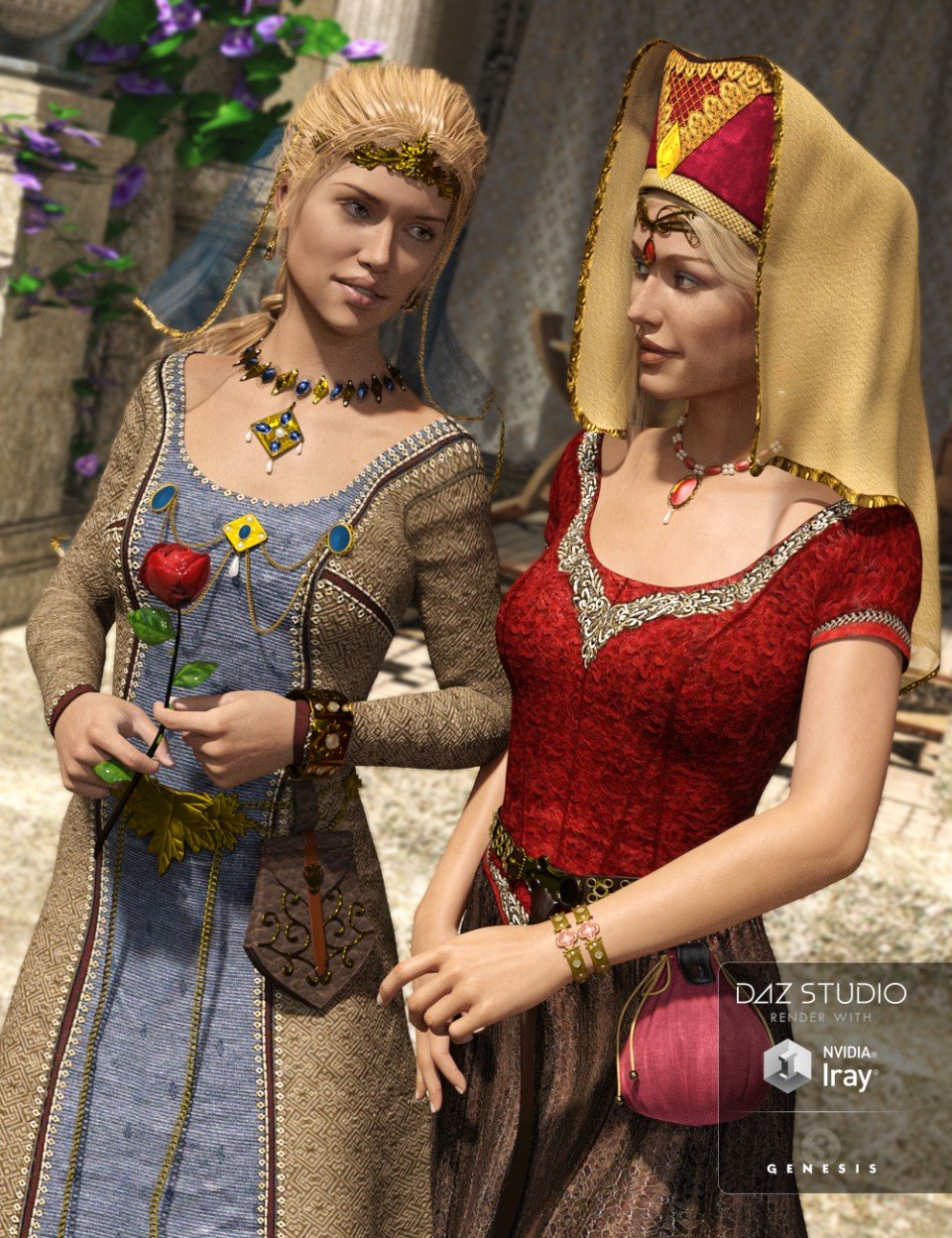 Medieval Fantasy Accessories for Genesis 3 Female(s)_DAZ3D下载站