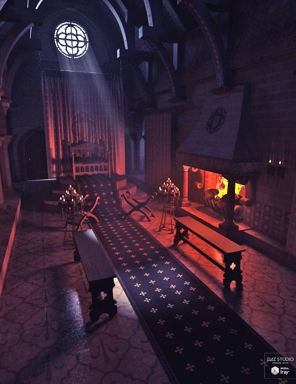 Medieval Throne Chamber_DAZ3D下载站