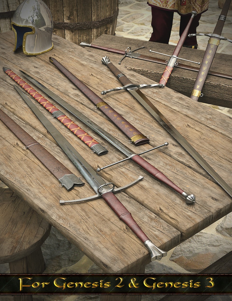 Medieval Weapons 1: Longswords_DAZ3DDL
