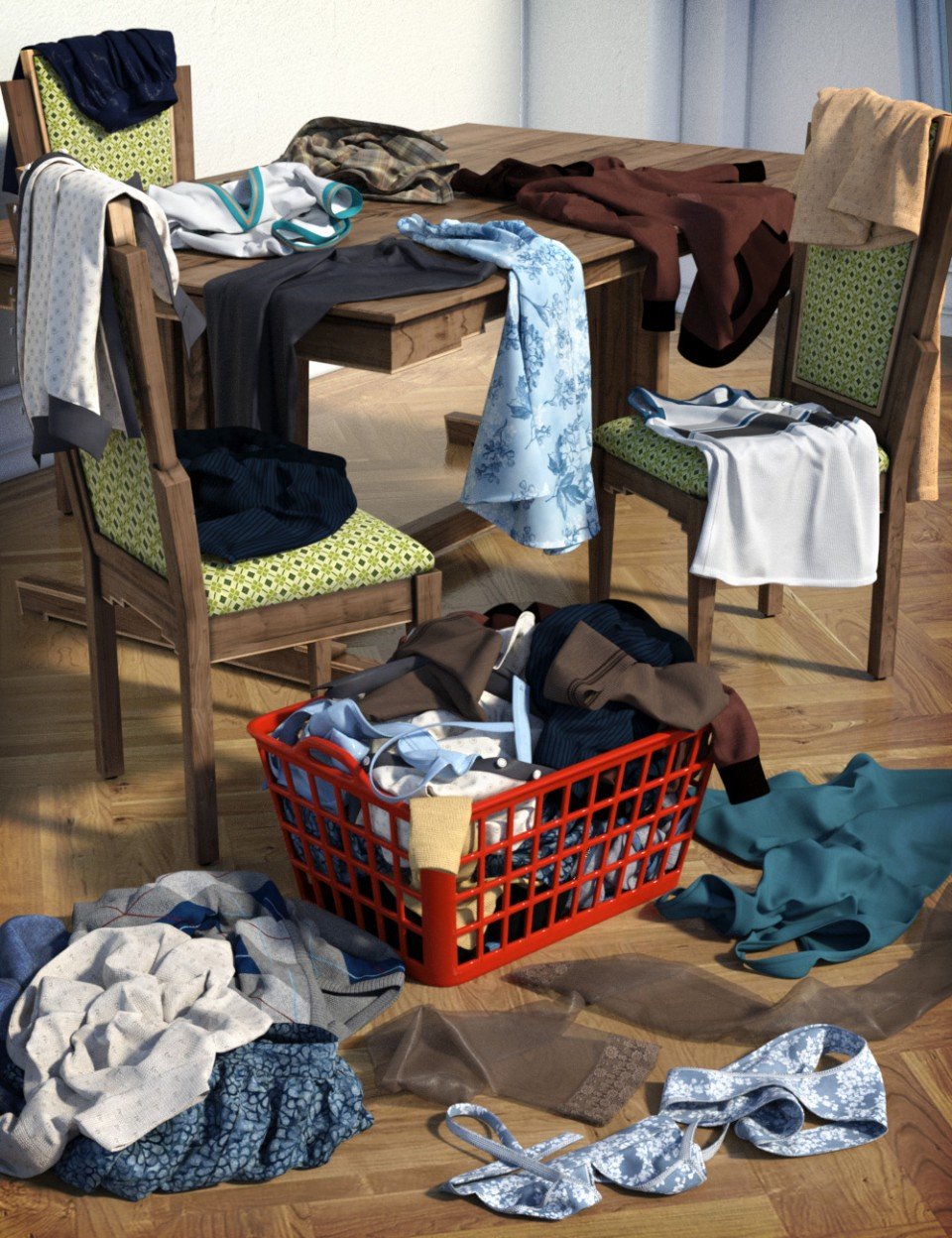 Messy Laundry Mega Set_DAZ3D下载站