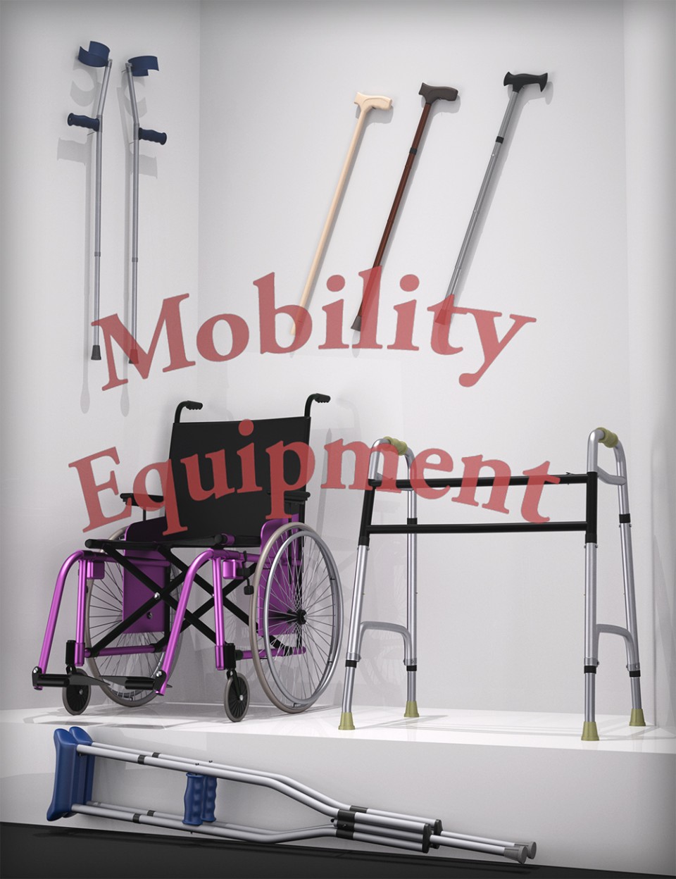 Mobility Equipment for Genesis 2, 3 and 8 Males(s) and Female(s)_DAZ3D下载站