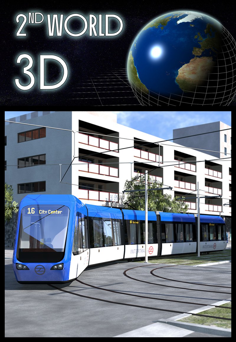 Modern City Tram_DAZ3D下载站