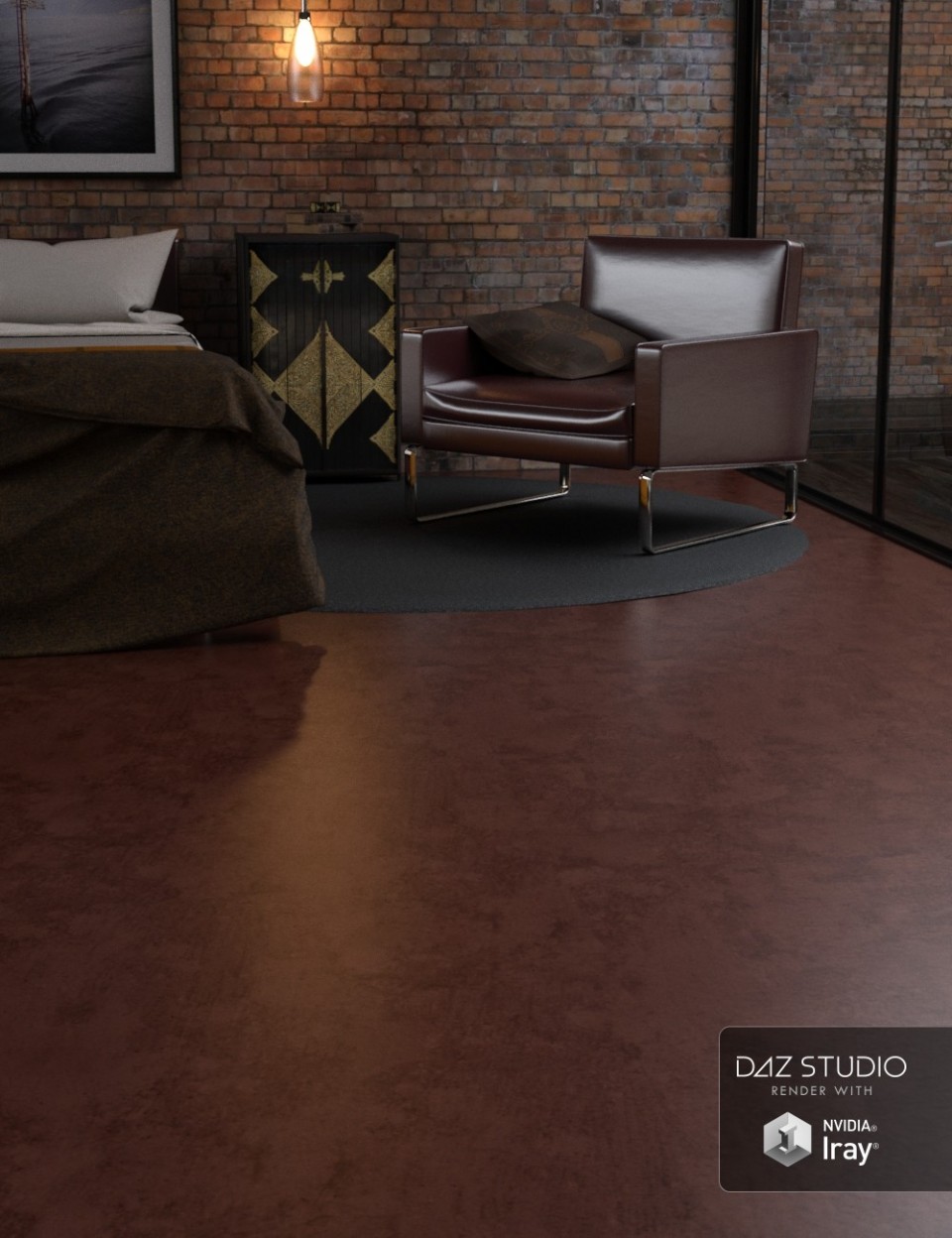 Modern Industrial Floors for Iray_DAZ3D下载站