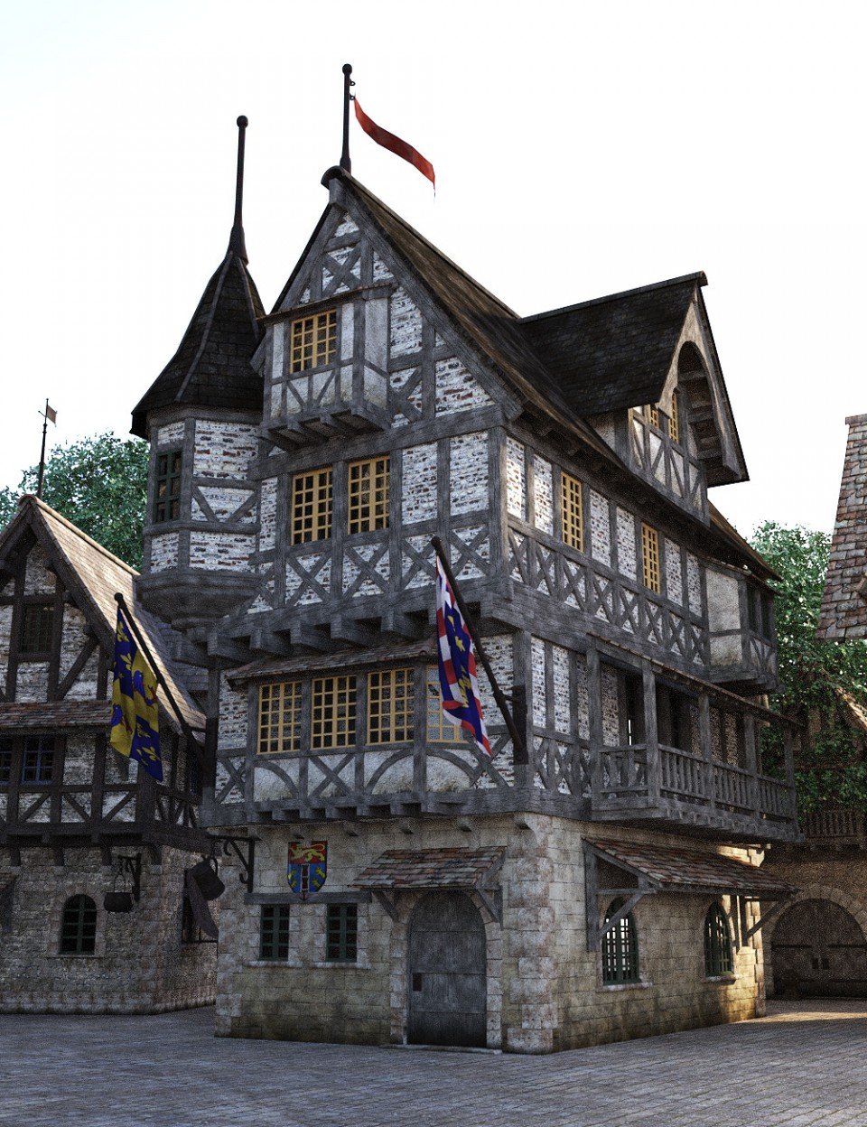 Modular Medieval Village_DAZ3D下载站